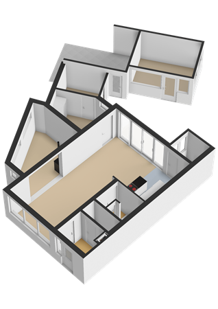 Floorplan - Dopperstraat 64, 3752 JH Bunschoten-Spakenburg